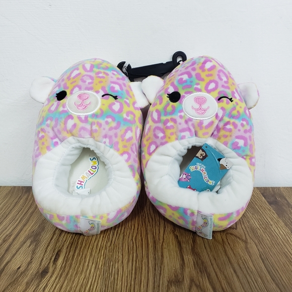Squishmallows Multi Color Michaela the Leopard Plush Slipper, Junior Dual Sizes - Picture 10 of 10